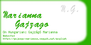 marianna gajzago business card