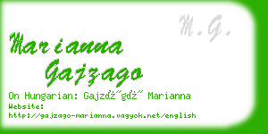 marianna gajzago business card